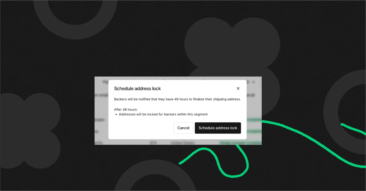 Lock backer addresses by segment
